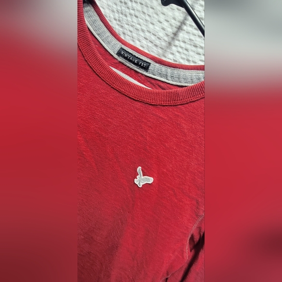 American Eagle Outfitters Red Long Sleeve Shirt - Picture 5 of 7